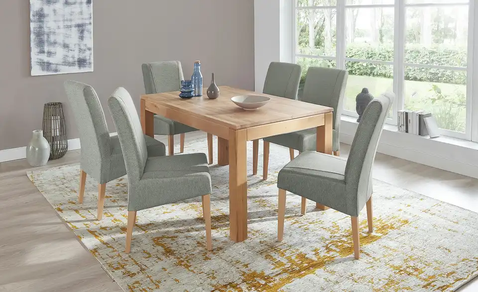 Woodford Polsterstuhl mit Massivholzgestell Silke BHT 49|98|62 cm, Flachgewebe