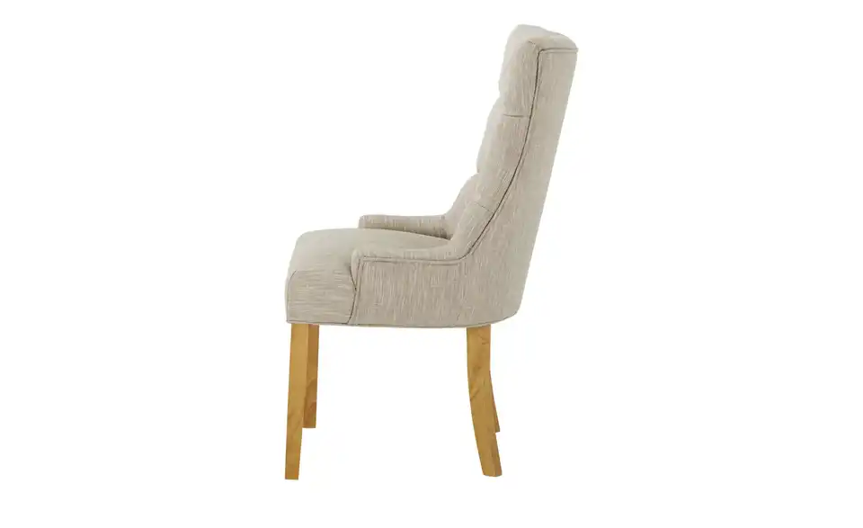 Polsterstuhl mit Holz-Beinen Hennig BHT 56|98|66 cm, Webstoff