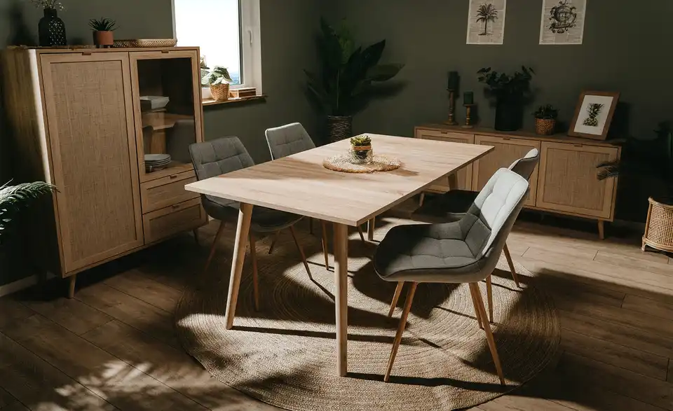 Roomers Esstisch Rafia BHL 90|75|160 cm Roomers Esstisch Rafia BHL 90|75|160 cm