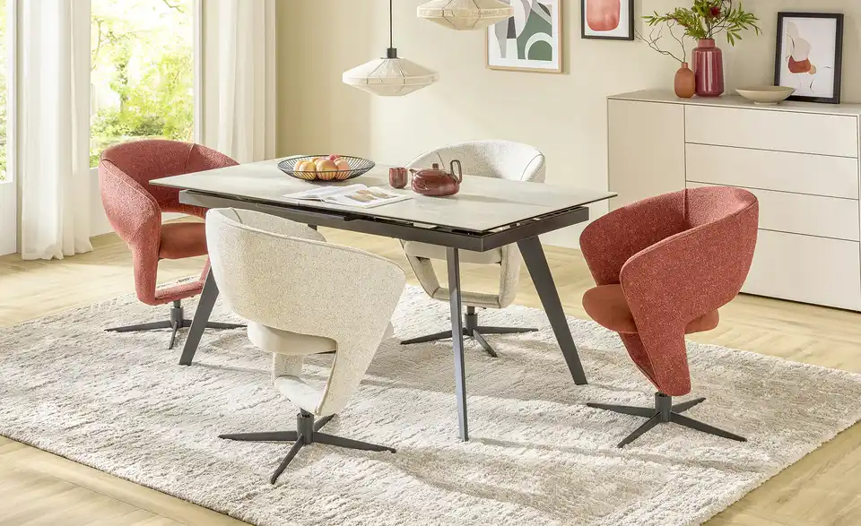 uno Keramiktisch ausziehbar Talia BHL 89,6|76|170 cm