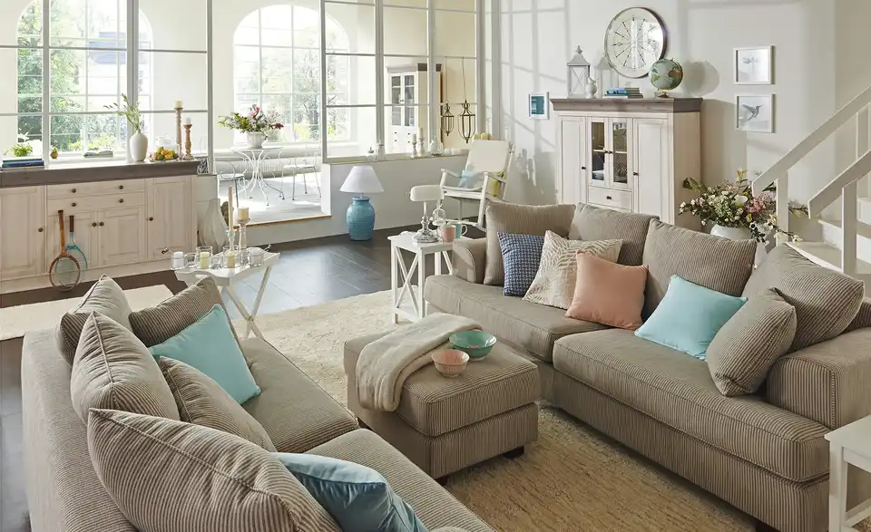 SOHO Loungesofa Franka BHT 199|87|103 cm, Webstoff