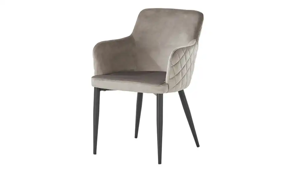 Samt-Armlehnenstuhl Heiner BHT 59|84|63 cm, Samt