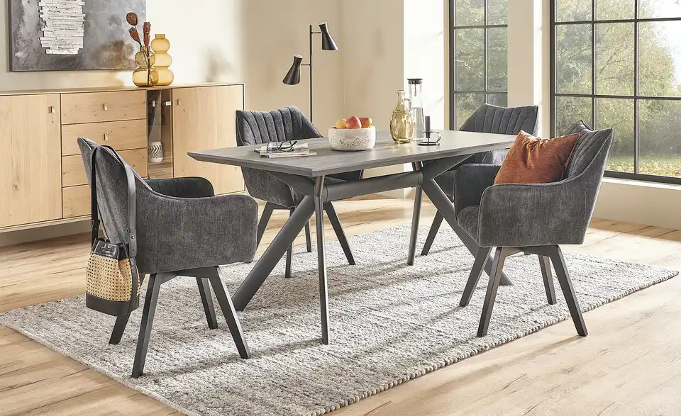 uno Armlehnstuhl drehbar Nairobi BHT 63|88|62 cm, Chenille