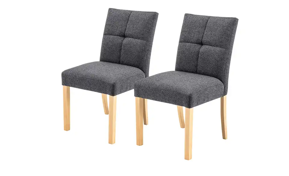 Woodford Esszimmerstuhl im 2er Set Mako BHT 48|89|64 cm, Webstoff grob