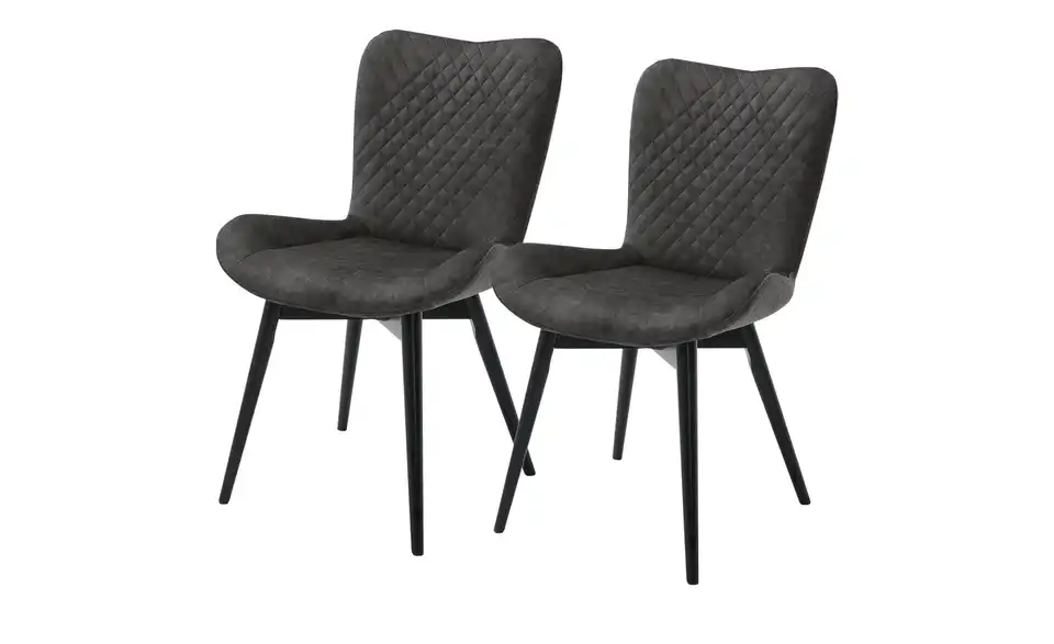 Gray u0026 Jones 2er Set Esszimmerstuhl mit Diamant-Steppung Tierra Fuego Two BHT 58|88|67 cm, Samt