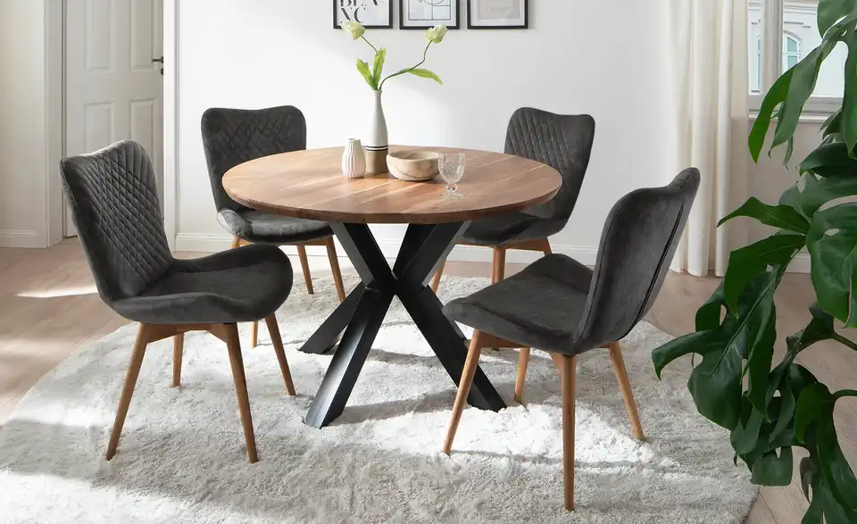 Gray u0026 Jones 2er Set Esszimmerstuhl mit Diamant-Steppung Tierra Fuego Two BHT 58|88|67 cm, Samt