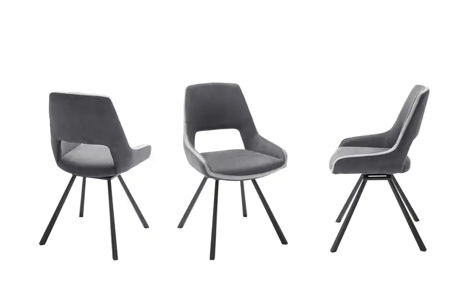 Esszimmerstuhl drehbar Jenala BHT 55|90|60 cm, Mikrofaser