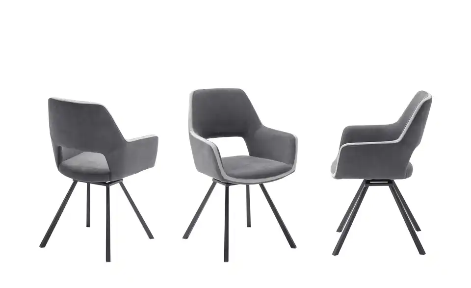 Esszimmerstuhl drehbar Jenala BHT 58|90|60 cm, Mikrofaser