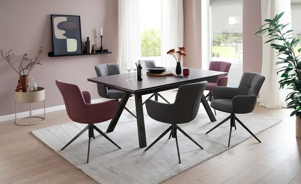 Keramiktisch ausziehbar Quinn BHL 95|76|180 cm