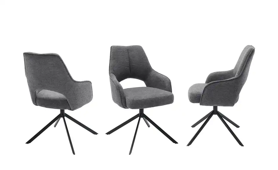 Armlehnstuhl drehbar Gory BHT 57|89|66 cm, Mikrofaser