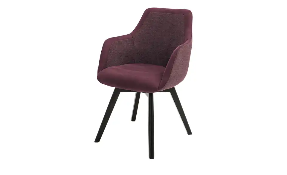 Dine + Mine Armlehnstuhl mit Massivholzgestell Corby BHT 56|85|65 cm, Webstoff