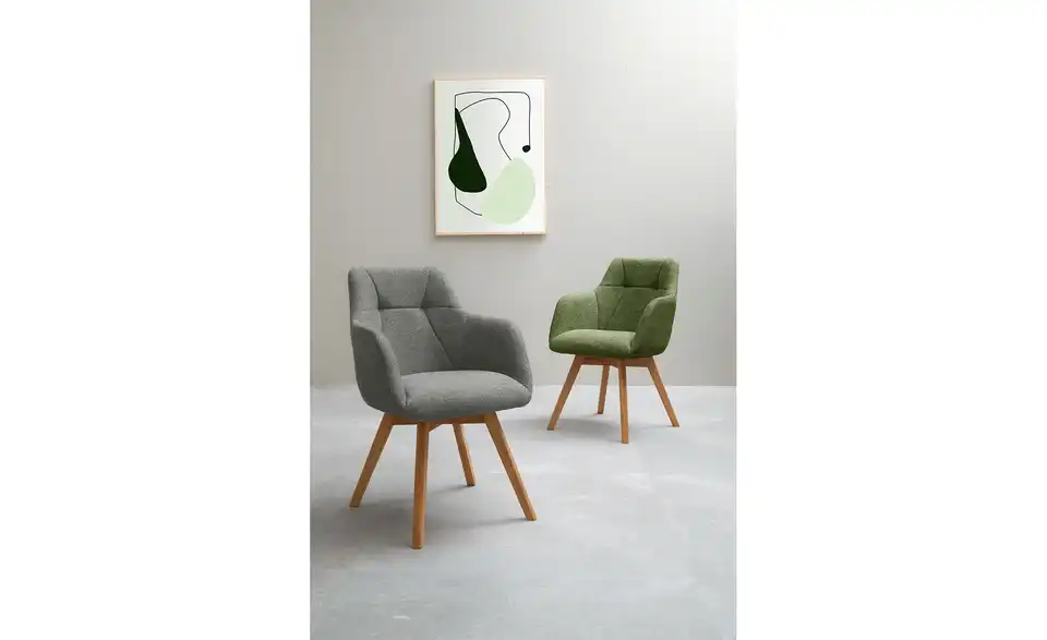 Dine + Mine Armlehnstuhl mit Steppung im Rücken Nador BHT 57|84|65 cm, Webstoff