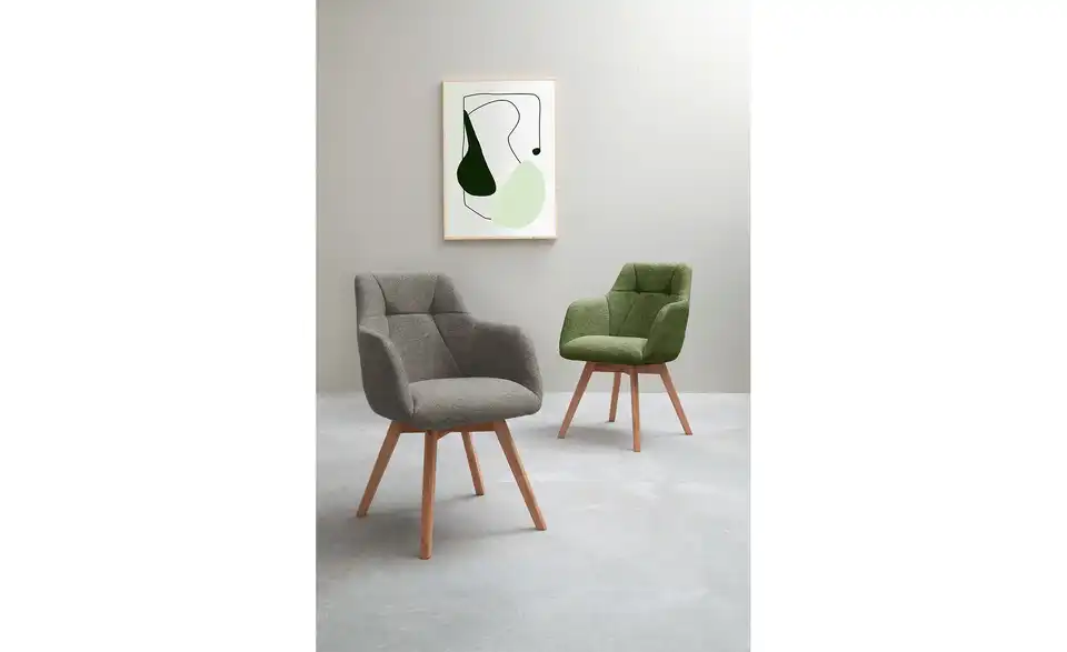 Dine + Mine Armlehnstuhl mit Steppung im Rücken Nador BHT 57|84|65 cm, Webstoff Dine + Mine Armlehnstuhl mit Steppung im Rücken Nador BHT 57|84|65 cm, Webstoff