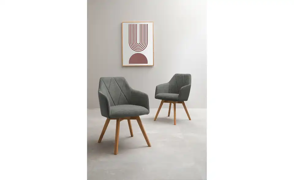 Dine + Mine Armlehnstuhl mit Diamant-Steppung Xalapa BHT 57|85|65 cm, Webstoff