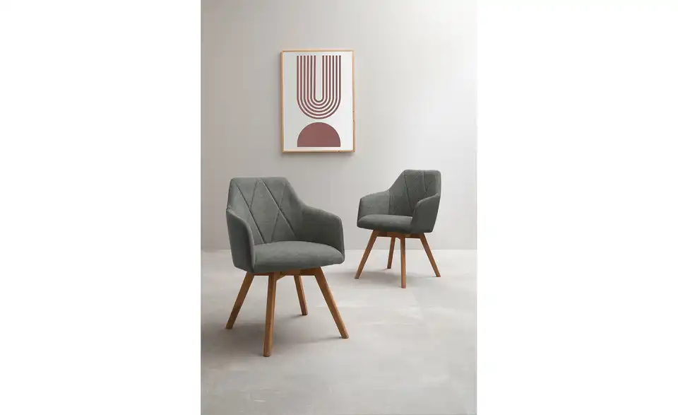 Dine + Mine Armlehnstuhl mit Diamant-Steppung Xalapa BHT 57|85|65 cm, Webstoff