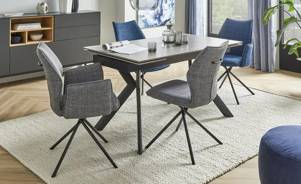 uno Esszimmerstuhl drehbar Gundis BHT 47|90,5|61 cm, Webstoff grob