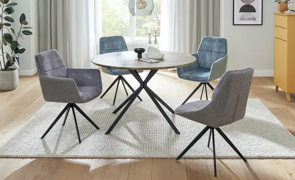 uno Polsterstuhl drehbar Gismo BHT 52,5|88|61 cm, Flachgewebe fein