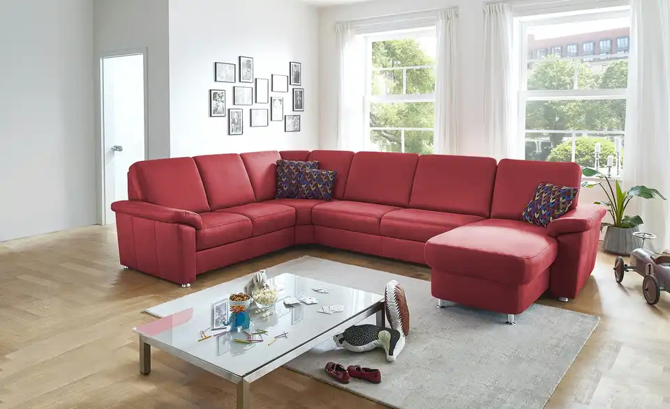 meinSofa Wohnlandschaft Mikrofaser Rita BHT 330|91|240 cm, Mikrofaser