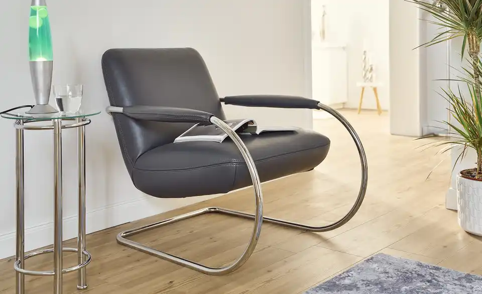 KOINOR Freischwingersessel aus Echtleder Jingle BHT 80|83|95 cm, Leder