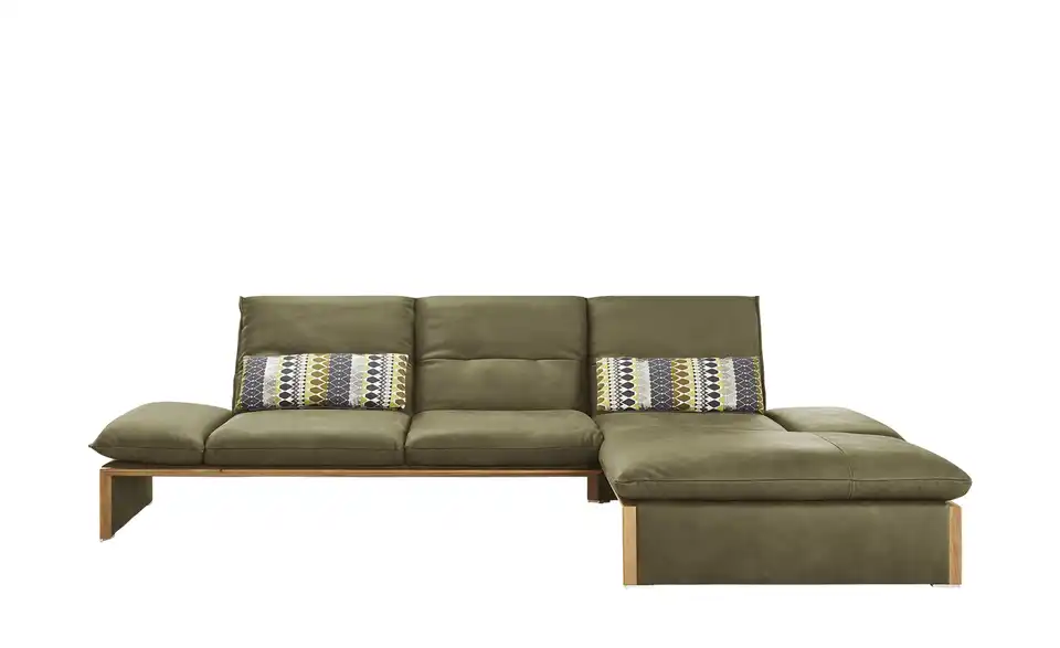 KOINOR Leder-Ecksofa mit Massivholzrahmen aus Wildeiche Humfrey BHT 314|93|159 cm, Leder