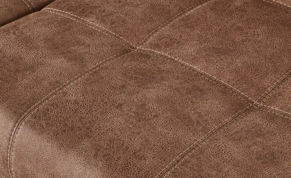 bobb Big Sofa cognac - Microfaser Caro BHT 302|68|136 cm, Mikrofaser in Leder-Optik