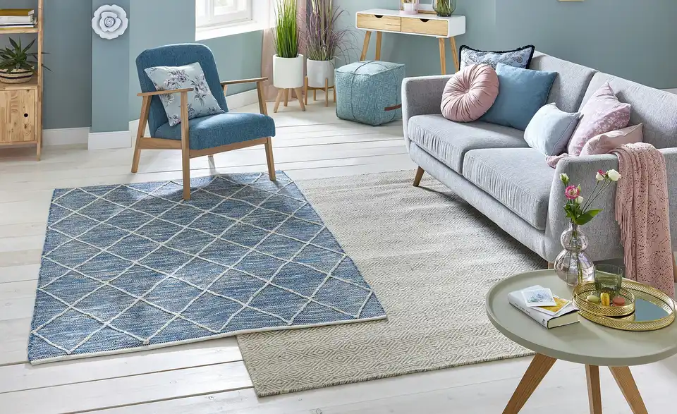 smart Sessel Petrol - Stoff Rada BHT 64|76|83 cm, Webstoff grob