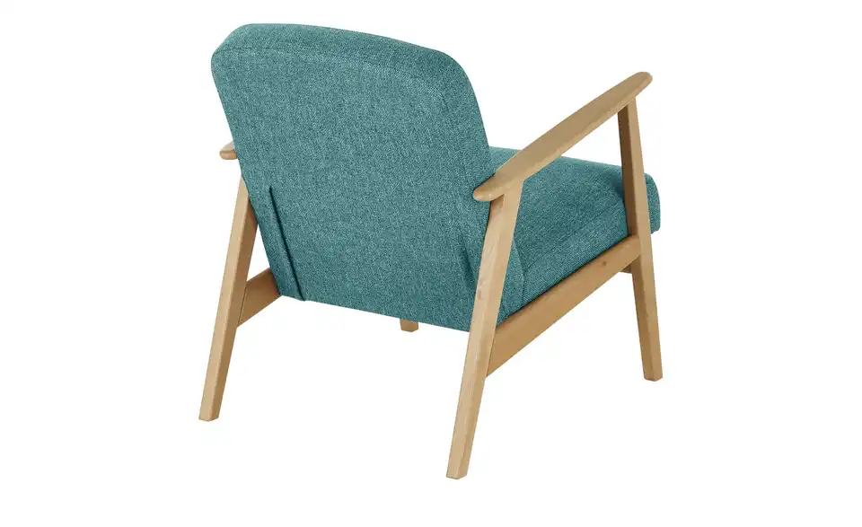 smart Sessel Petrol - Stoff Rada BHT 64|76|83 cm, Webstoff grob