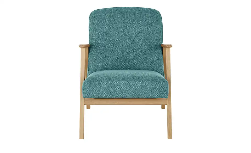 smart Sessel Petrol - Stoff Rada BHT 64|76|83 cm, Webstoff grob