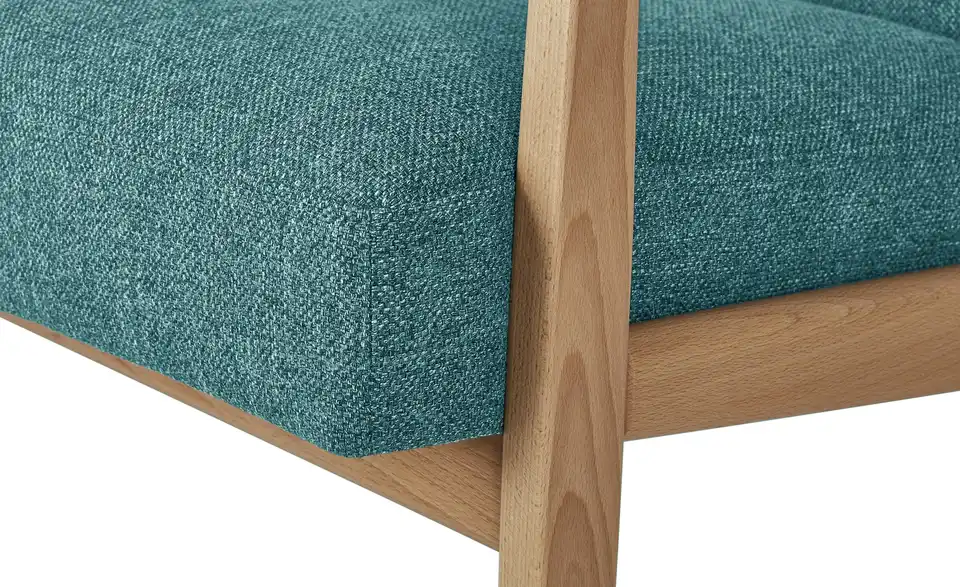 smart Sessel Petrol - Stoff Rada BHT 64|76|83 cm, Webstoff grob