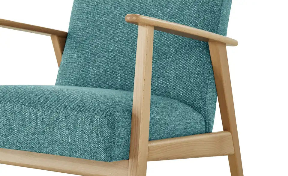 smart Sessel Petrol - Stoff Rada BHT 64|76|83 cm, Webstoff grob