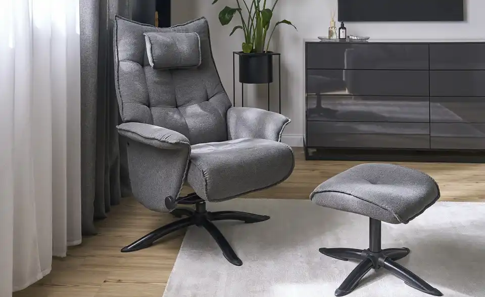 Relaxsessel mit Hocker Betsy Mikrofaser Relaxsessel mit Hocker Betsy Mikrofaser