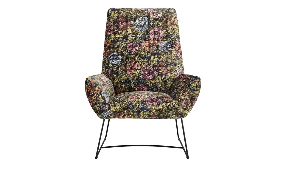 Max Schelling Sessel Blumenmuster Master BHT 82|102|81 cm, Velours