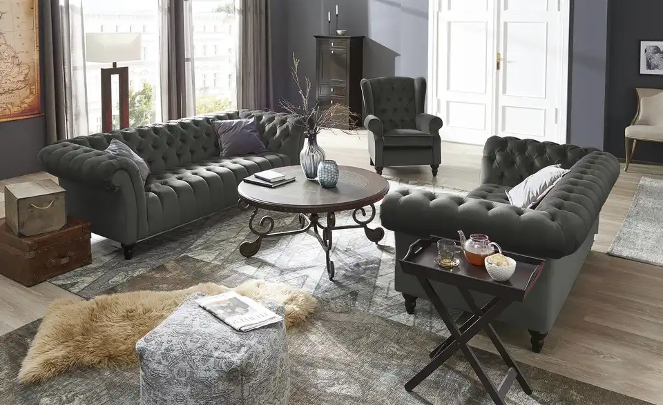 Sofa, 2-sitzig Canyon BHT 205|74|101 cm, Samt