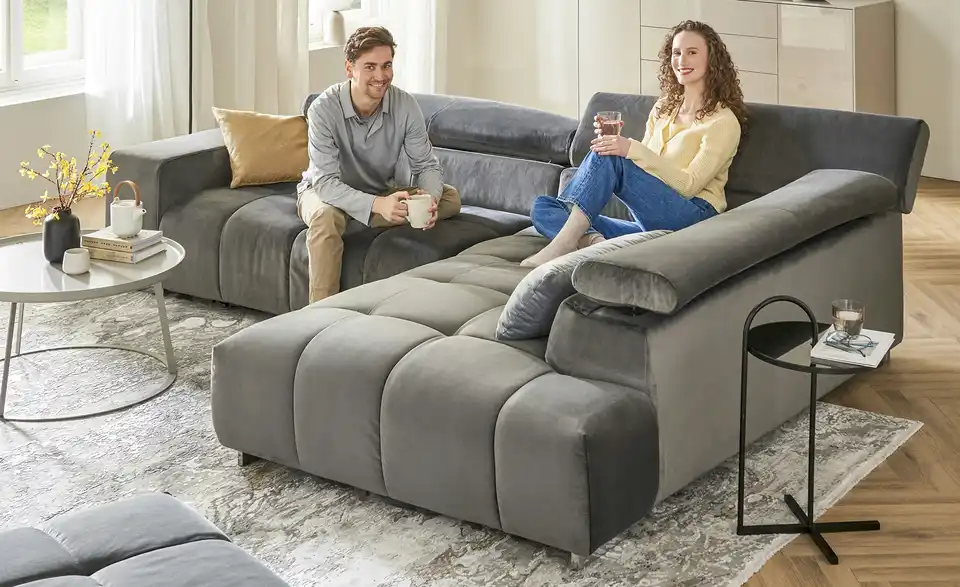 uno Ecksofa Origo BHT 308|70|225 cm, Samt