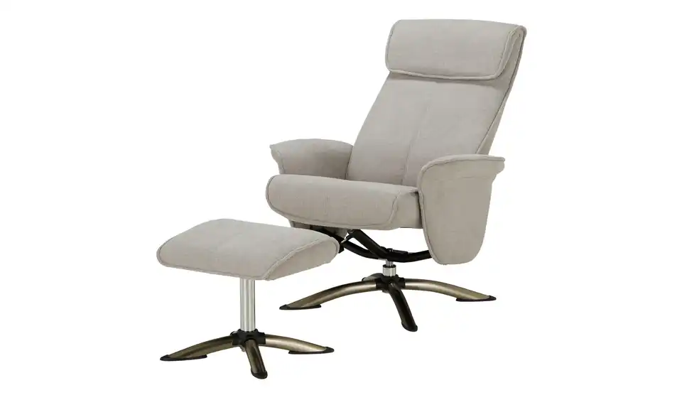 Fernsehsessel mit Hocker Babette BHT 76|105|81 cm, Webstoff