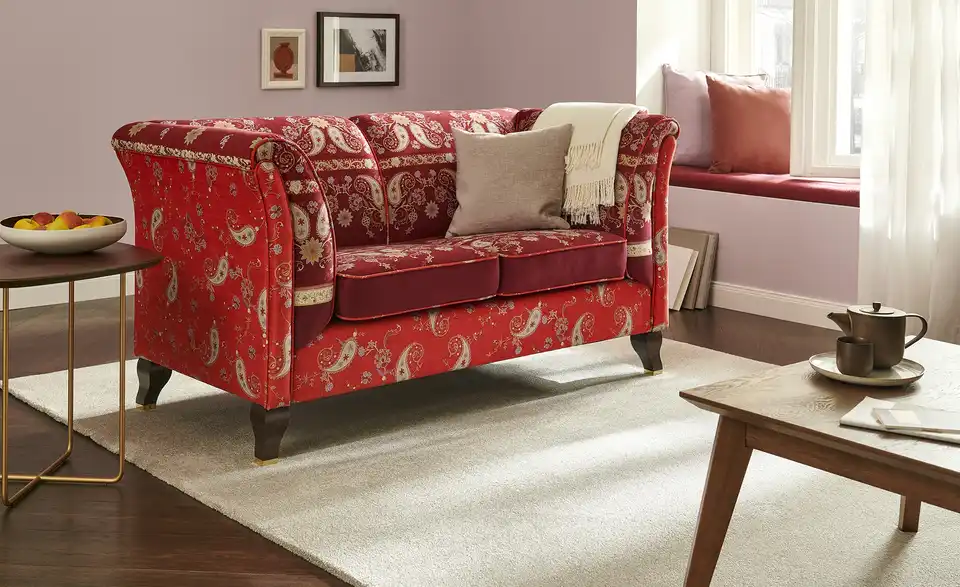 bassetti by SCHRÖNO Sofa Velours Ferrara BHT 156|82|82 cm, Velours