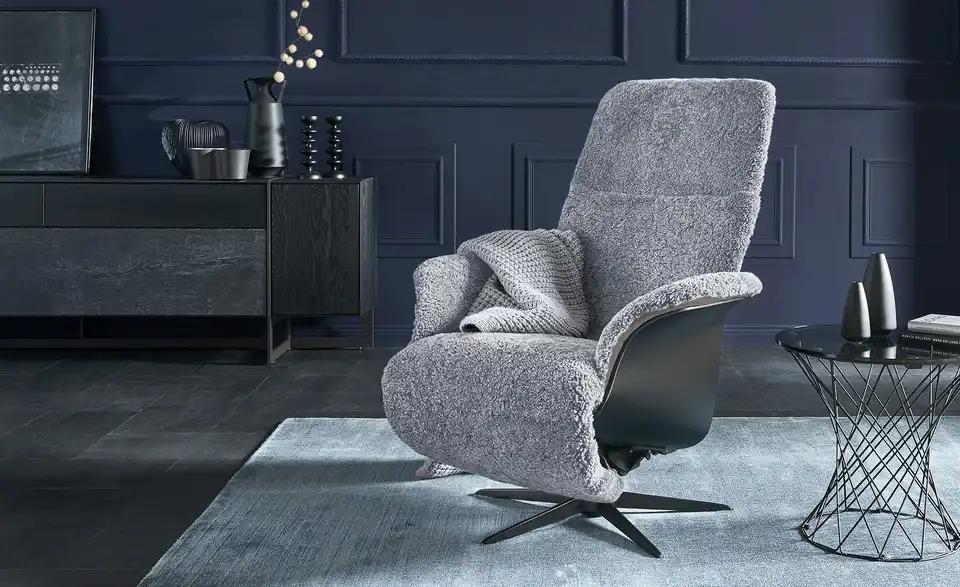 Nils Olsen Relaxsessel mit Schaffell Frederik BHT 78|113|79 cm