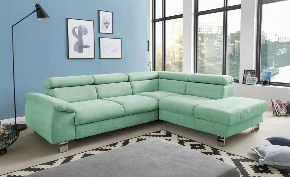 uno Ecksofa Micky BHT 249|72|207 cm, Velours