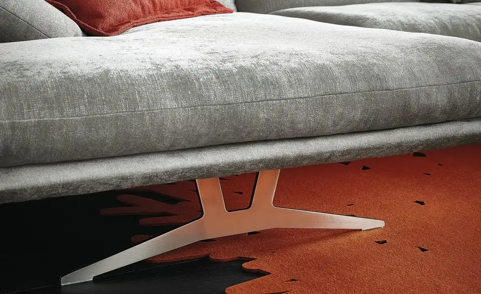 KOINOR Ecksofa aus Flachgewebe Francis BHT 314|93|159 cm, Flachgewebe