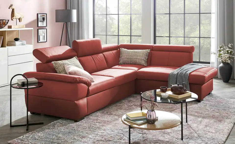 uno Ecksofa aus Echtleder Town BHT 264|76|210 cm, Leder