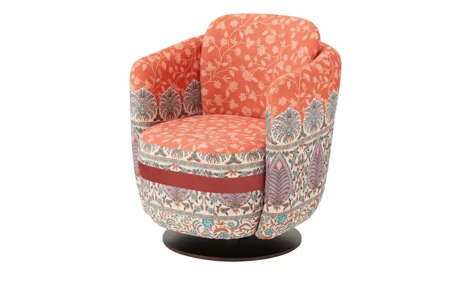 bassetti by SCHRÖNO Drehsessel aus Velours Murano BHT 74|85|77 cm, Velours