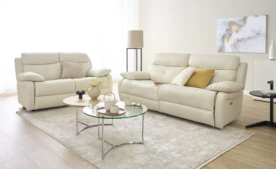 uno Sitzgruppe mit elektrischer Relaxfunktion Adele Leder uno Sitzgruppe mit elektrischer Relaxfunktion Adele Leder