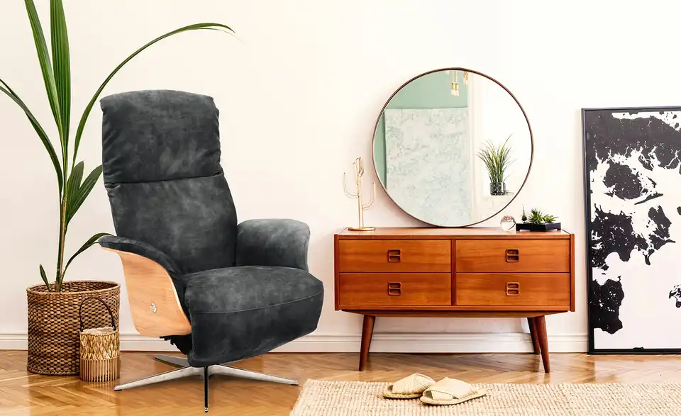 Nils Olsen Drehsessel mit Relaxfunktion Frederik BHT 78|113|79 cm, Mikrofaser