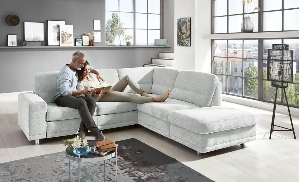 meinSofa Ecksofa Marc BHT 243|85|234 cm, Webstoff