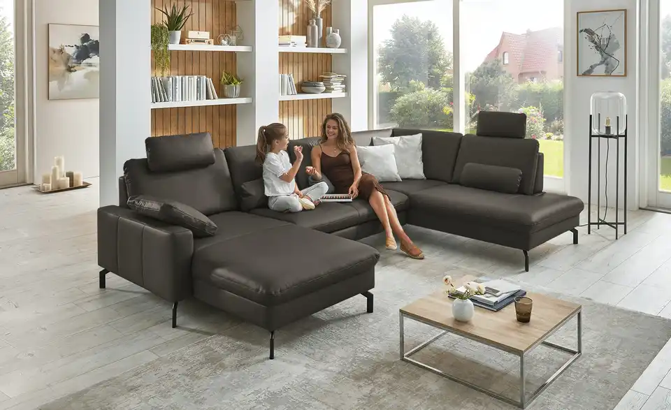 meinSofa Wohnlandschaft Grace BT 332|220 cm, Leder