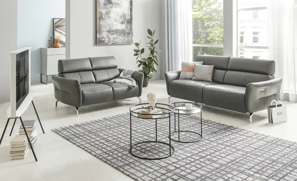 uno Sofa 3-sitzig Messina BHT 198|98|101 cm, Leder