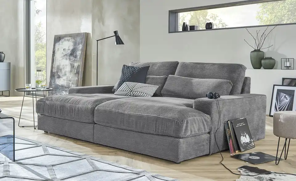 Lounge Sofa Branna BHT 232|88|164 cm, Cordstoff