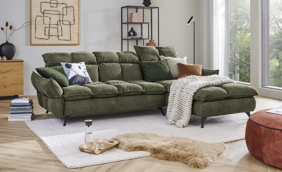 bobb Ecksofa Key West BHT 288|106|213 cm, Mikrofaser