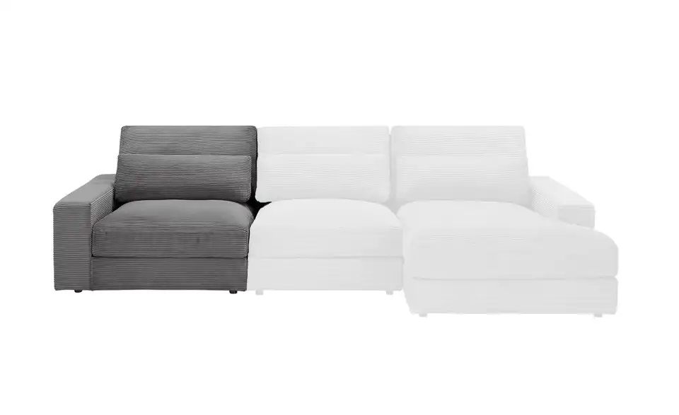 Element Einsitzer Armlehne links Branna BHT 116|88|120 cm, Cordstoff Element Einsitzer Armlehne links Branna BHT 116|88|120 cm, Cordstoff