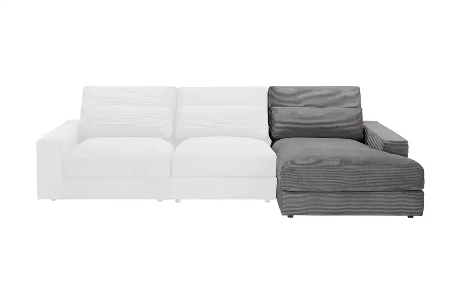 Element Ottomane Armlehne rechts Branna BHT 116|88|164 cm, Cordstoff